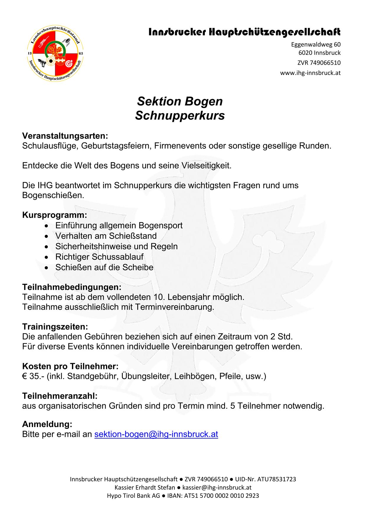 Schnupperkurs Homepage neu