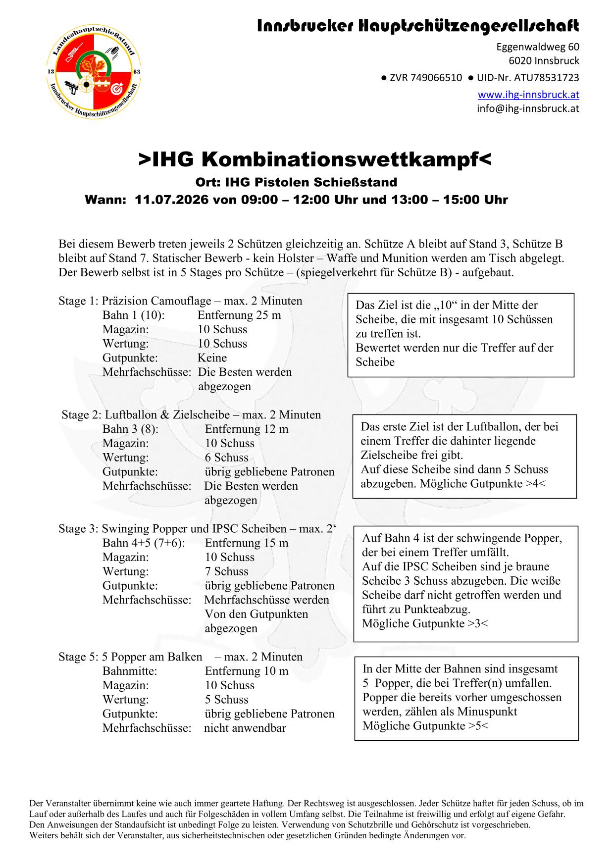 Ausschreibung IHG Kombinationswettkampf 2